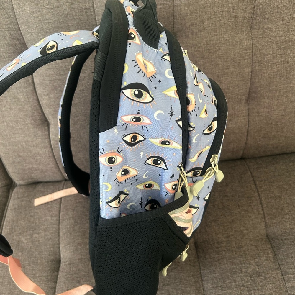 High Sierra Backpack - Eye Pattern Blue and Pink - Picture 3 of 4